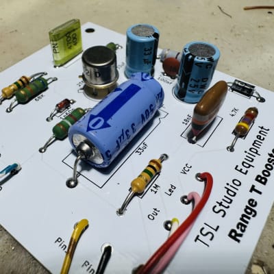 Boutique Range T Booster Limited Treble Booster TSL nos components rangemaster oc44 gold transistor image 2