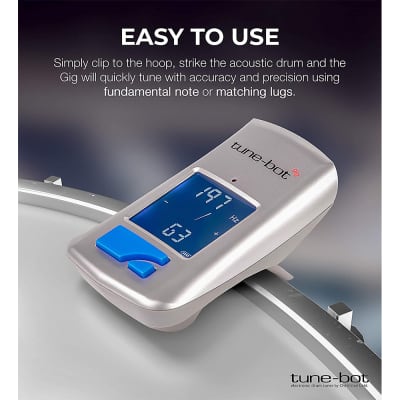 Tune-Bot Gig Clip-On Digital Drum Tuner with Backlit LCD Display for Acoustic Drums image 3