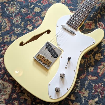 SX VTG Series T-Style Thinline Electric Guitar Cream #NA image 1
