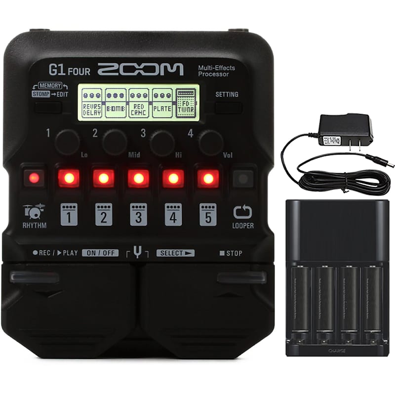 Zoom G1 Four Multi-Effects Processor for Electric Guitar + | Reverb