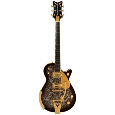 Gretsch G6134TG Limited-Edition Paisley Penguin Electric Guitar - Blackburst over Black and Silver Paisley Sparkle w/ Case image 2