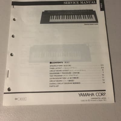 Yamaha  PSR-2 Portatone Service Manual  1990