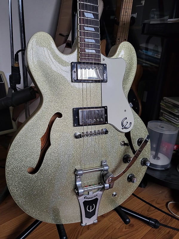 Epiphone Riviera 1996 Silver Flake - Made in Peerless