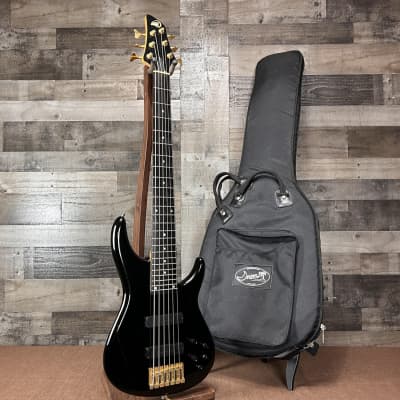 Moon Custom 6-String Electric Bass W/SSC - Black for sale