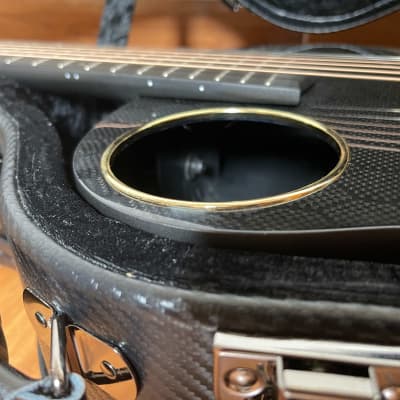 Enya Carbon Fiber Acoustic Electric Guitar X4 Pro Mini with Hard Case image 7