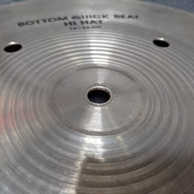 1980s Avedis Zildjian 14" Quick Beat Hi-Hat Cymbals - Look And Sound Great! image 11