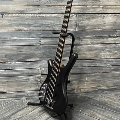 Warwick Left Handed RockBass Corvette Fretless Basic-5 Nirvana Black Transparent Satin 5-String Electric Bass image 3