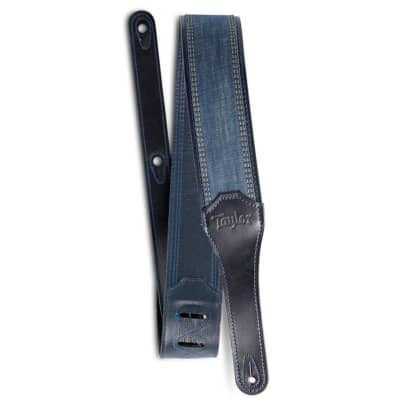 Taylor 2.5" Denim Strap with Leather Edges