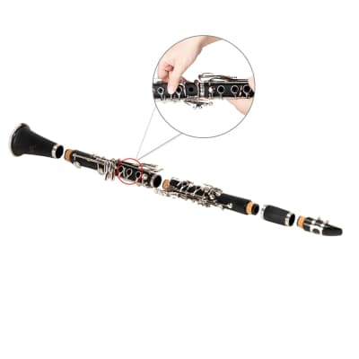 Glarry Student Flat B Clarinet Set Black image 3