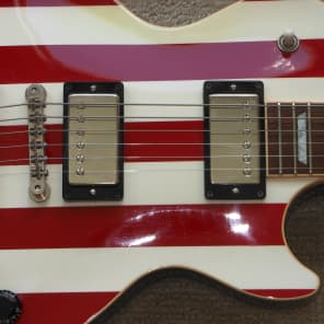 2001 Gibson Les Paul Stars & Stripes Red White Blue American Flag Electric Guitar & Case #17 image 4