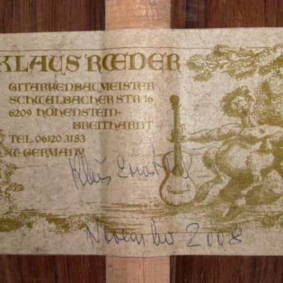 Klaus Röder classical guitar - extremly nice handmade in | Reverb