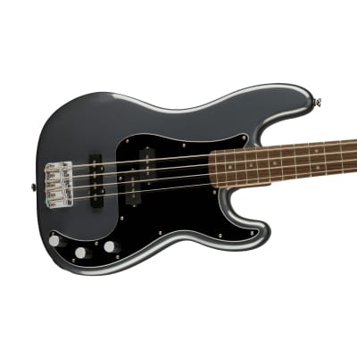 Squier Affinity Series Precision PJ Bass Guitar, Laurel FB, Charcoal Frost Metallic image 5