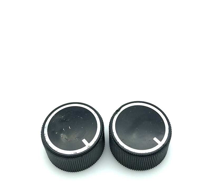 Large Vintage Audio Control Knobs 19?? Black/Silver Reverb