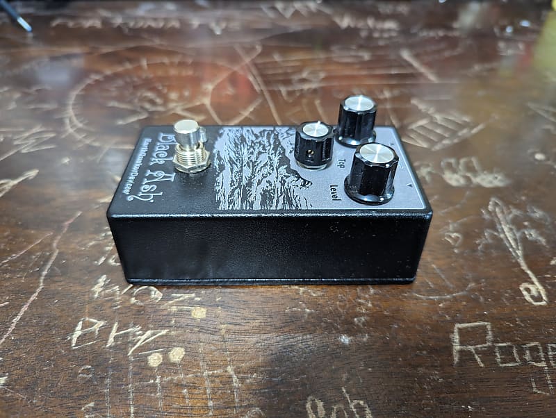 EarthQuaker Devices Black Ash Endangered Fuzz 2018 - Black Texture / White  Print