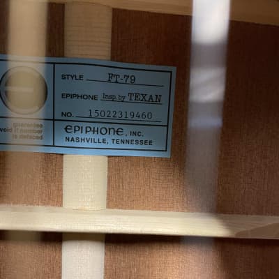 Epiphone FT-79 "Inspired By" Texan Acoustic w/ Crappy Case image 8