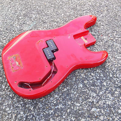 Squier Affinity Precision Bass Body. Red. Relic. image 3