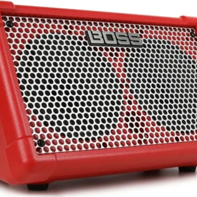 Boss Cube Street II Battery-Powered Guitar Combo Amplifier, 10W, Red image 1