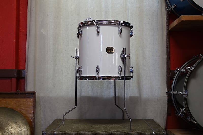 1970s Gretsch 14"x14" Floor Tom in White Nitron Reverb