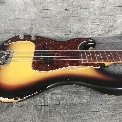 Fender Precision Bass 1966 Sunburst Lefty image 3