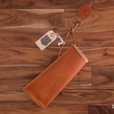 TACKLE HI-HAT LEATHER DRUM STICK HOLDER, SADDLE TAN image 3