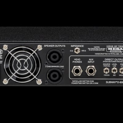 Mesa/Boogie Amplifiers Subway Series D-800 800-Watt Lightweight Electric Bass Amplifier Head image 4