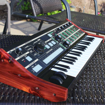 CUSTOM Korg microKORG Synthesizer/Vocoder: Black, Moog-Style Tilt, Beautiful Wood Sides image 11