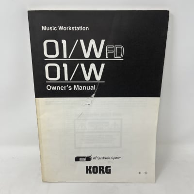 Korg 01/W 01/WFD - Owner's Manual