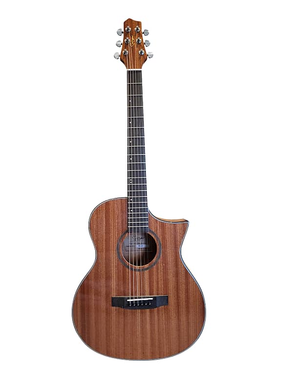 Top Grade A Spruce Acoustic guitar 40 inch full size cutaway Brown high gloss PPG763 image 1