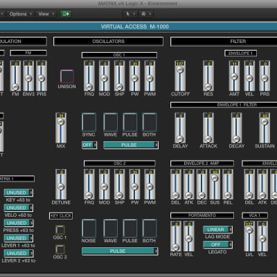 Virtual ACCESS Oberheim Matrix-1000 / 6 / 6R editor / programmer - LOGIC v4 - X