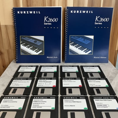 Kurzweil K2600 Original Manuals + Floppy Disk Full Set (RARE) 2001