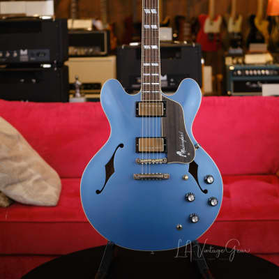 Josh Williams ‘Mockingbird’ JWG274 Semi-Hollowbody Electric Guitar-Pelham Blue Finish & Bloombucker Pickups! for sale
