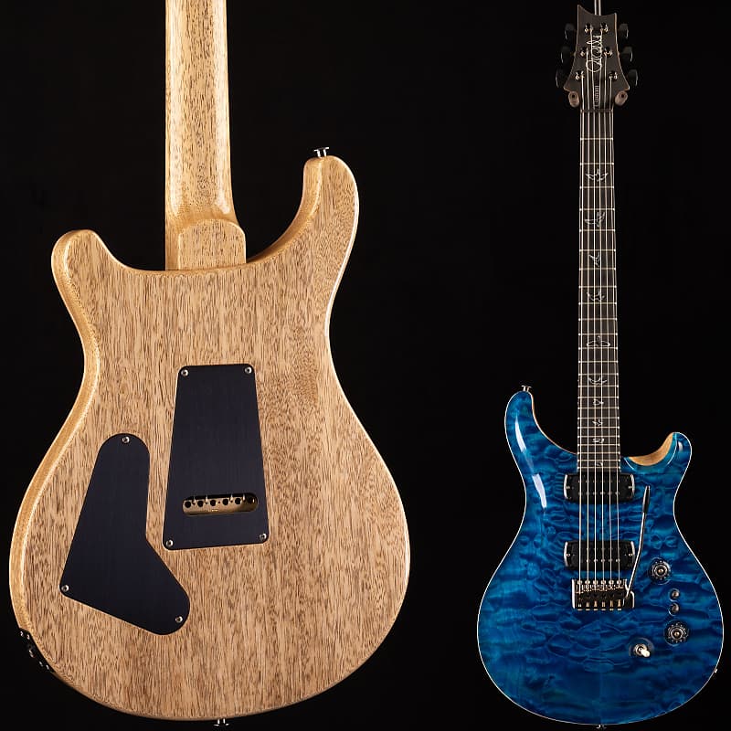 PRS Custom 24-08 Wood Library Korina Quilt Aquamarine 708 | Reverb