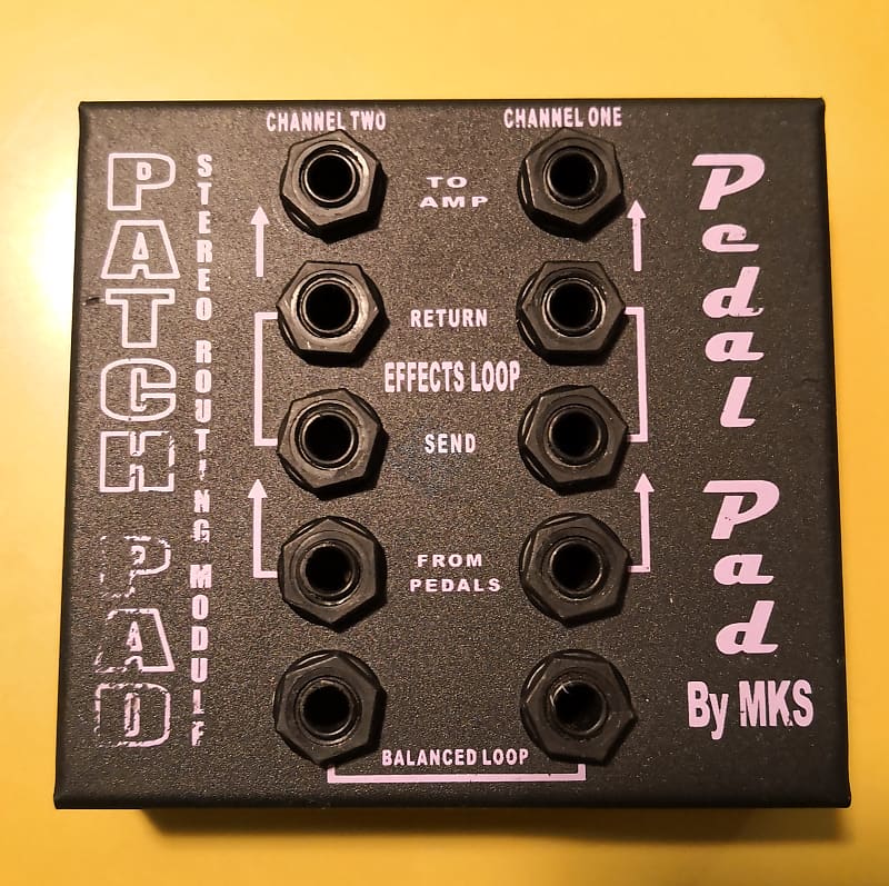 MKS Patch Pad by Pedal Pad Stereo Routing Effects Loop Patchbay for Guitars  & Amps
