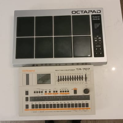 Roland TR-707 Rhythm Composer + Roland Octapad - Free Shipping Canada & US