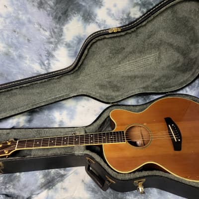 1999 Yamaha Compass Series CPX8M Cedar Top Acoustic Electric Guitar Pro Setup New Strings Original Hard Shell Case image 15