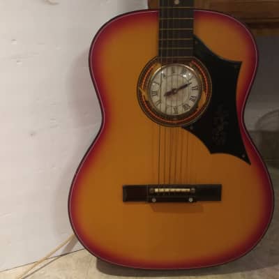 Vintage CHECKMATE Guitar with Electric Clock Insert image 3