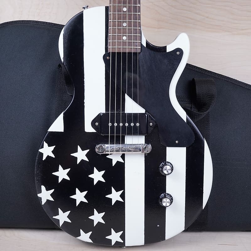 Gibson Les Paul Junior 2005 Custom Painted Black Flag Green