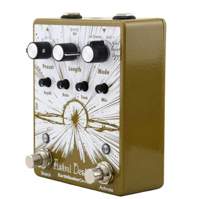 Earthquaker Astral Destiny Octal Octave Reverberation Machine, Russo Music Custom Gold/White image 4