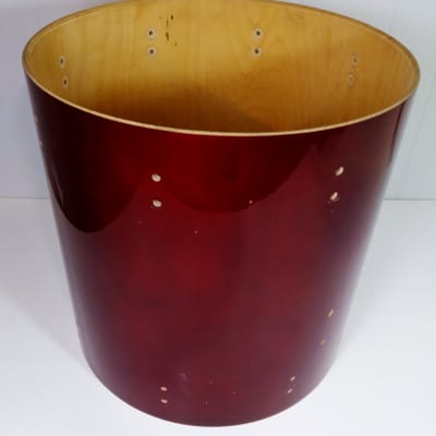 16" x 16" Floor Tom Shell / Cherry Red Lacquer Finish image 3