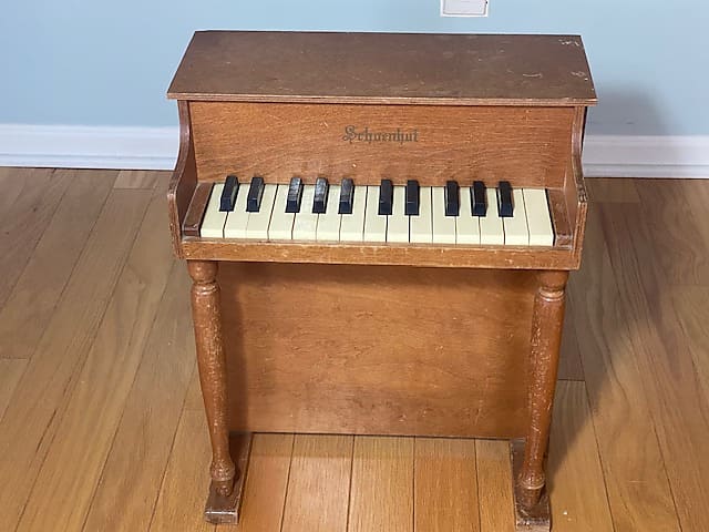 Schoenhut Antique Wooden 25-Key Upright Toy Piano, 20" High, Works Great! image 1