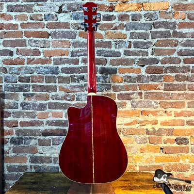 Carlo Robelli CBW4134CR Acoustic Guitar (2000s - Cherry Red) image 9