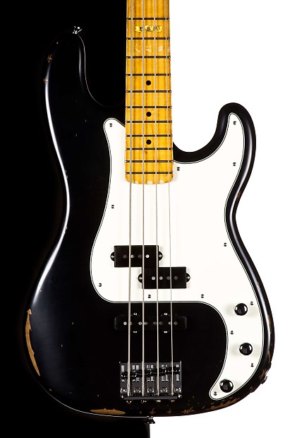 ESP E-II Vintage 4 PJ Electric Bass, Black | Reverb