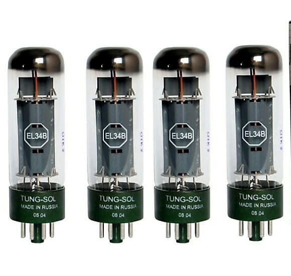 Tung-Sol EL34B Matched Quad Vacuum Tubes. Brand New With Full | Reverb