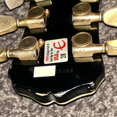 Epiphone Les Paul Custom Ebony black and gold electric guitar ohsc image 7