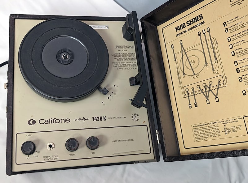 Hot Califone 1430k vintage portable phonograph