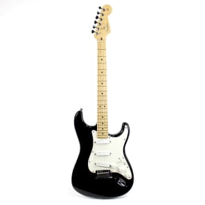 2004 Fender Stratocaster 50th Anniversary Electric Guitar Black Finish image 3