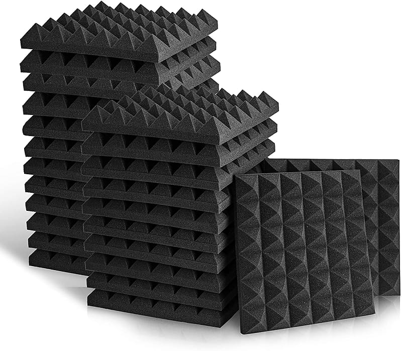 Acoustic Studio Panel Foam Pyramid Wedges 2" X 12" X 12" Sound-Proofing, Sound Absorption image 1