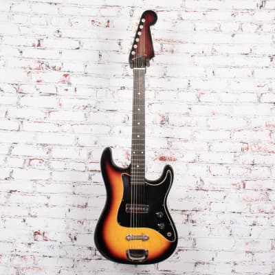 Teisco Single Pickup Vintage Electric Guitar, Sunburst x1637 (USED) image 2