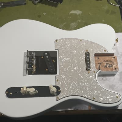 T-Rev, 2022: Olympic White Telecaster body with gold 'appointments' & Texas Special pickups! image 1