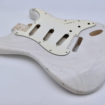 3lbs 12oz BloomDoom Nitro Lacquer Aged Relic White Blonde S-Style Vintage Custom Guitar Body image 5